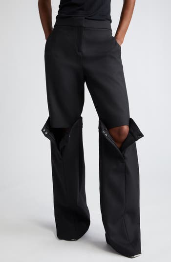 Coperni Hybrid Flare Faux Leather Trousers