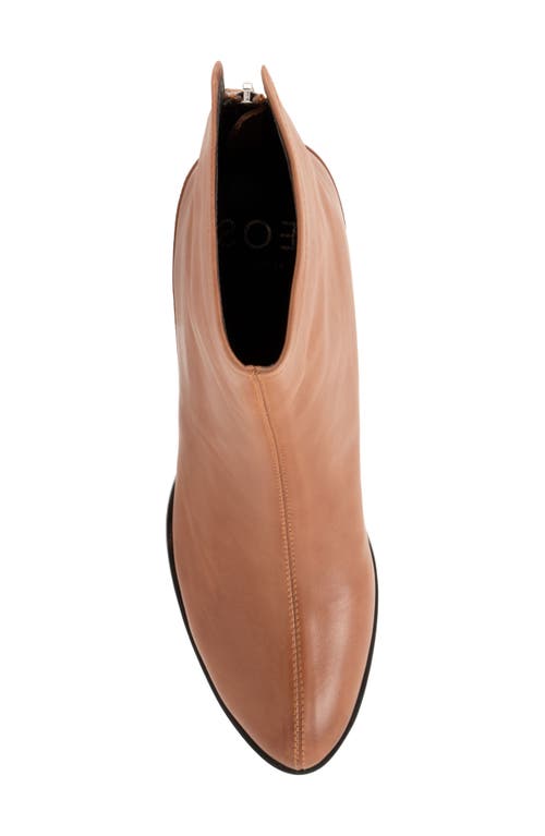 Eos Footwear Cast Leather Bootie In Brandy