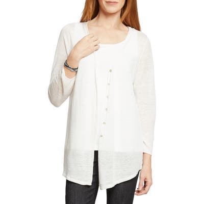 Nic+Zoe Carefree Linen Blend Cardigan