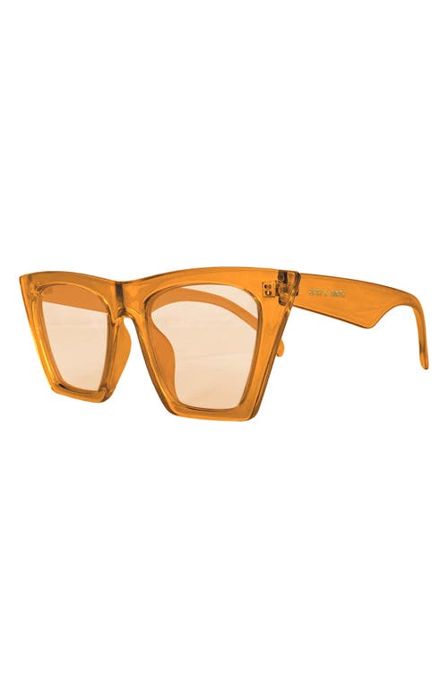 Fifth & Ninth Chicago 53mm Cat Eye Sunglasses in Amber/Amber
