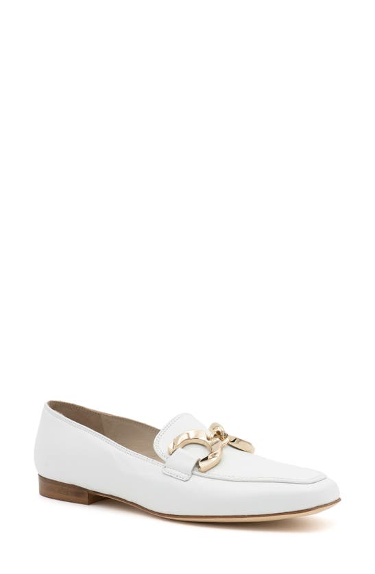 Amalfi By Rangoni Greve Loafer In White Parmasoft - Platinum Acc