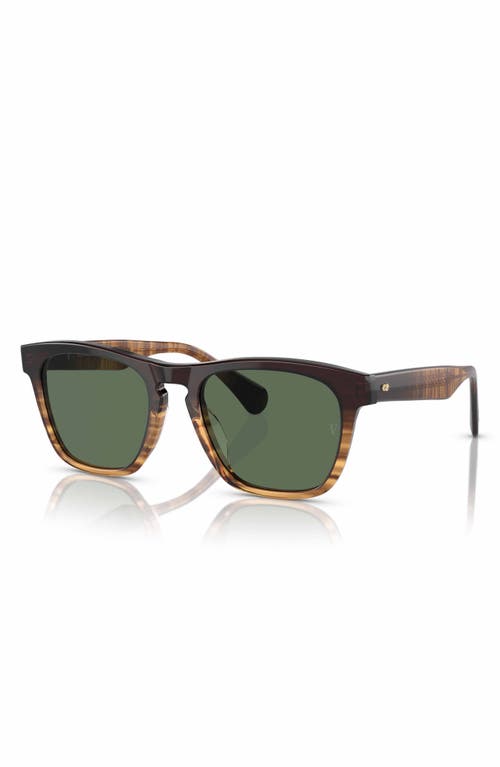 Oliver Peoples R-3 54mm Polarized Round Sunglasses In Cortado/g-15 Polar