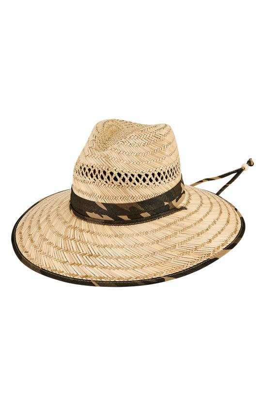 Shop San Diego Hat Rush Straw Upf 50 Outback Hat In Natural/camo