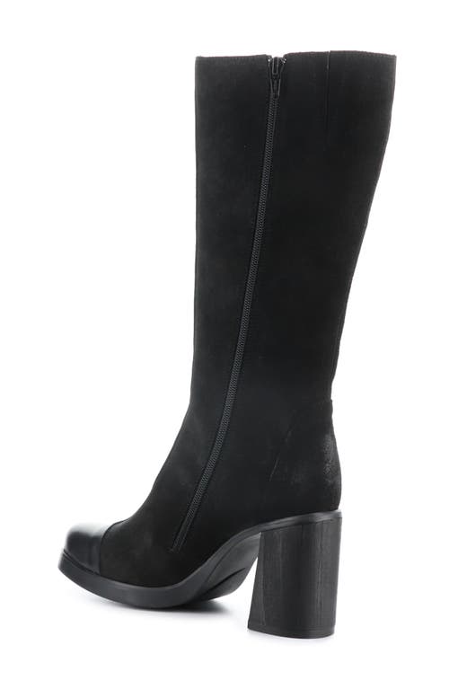 Shop Fly London Susi Knee High Platform Boot In 002 Black Dublin/oil