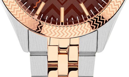 Missoni Classic Two-tone Bracelet Watch, 34mm In Silver