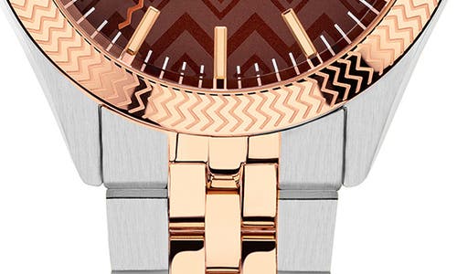 Shop Missoni Classic Two-tone Bracelet Watch, 34mm In Silver