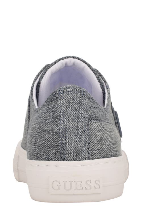 Guess Pranzee Denim Cap Toe Sneaker In Blue Wash