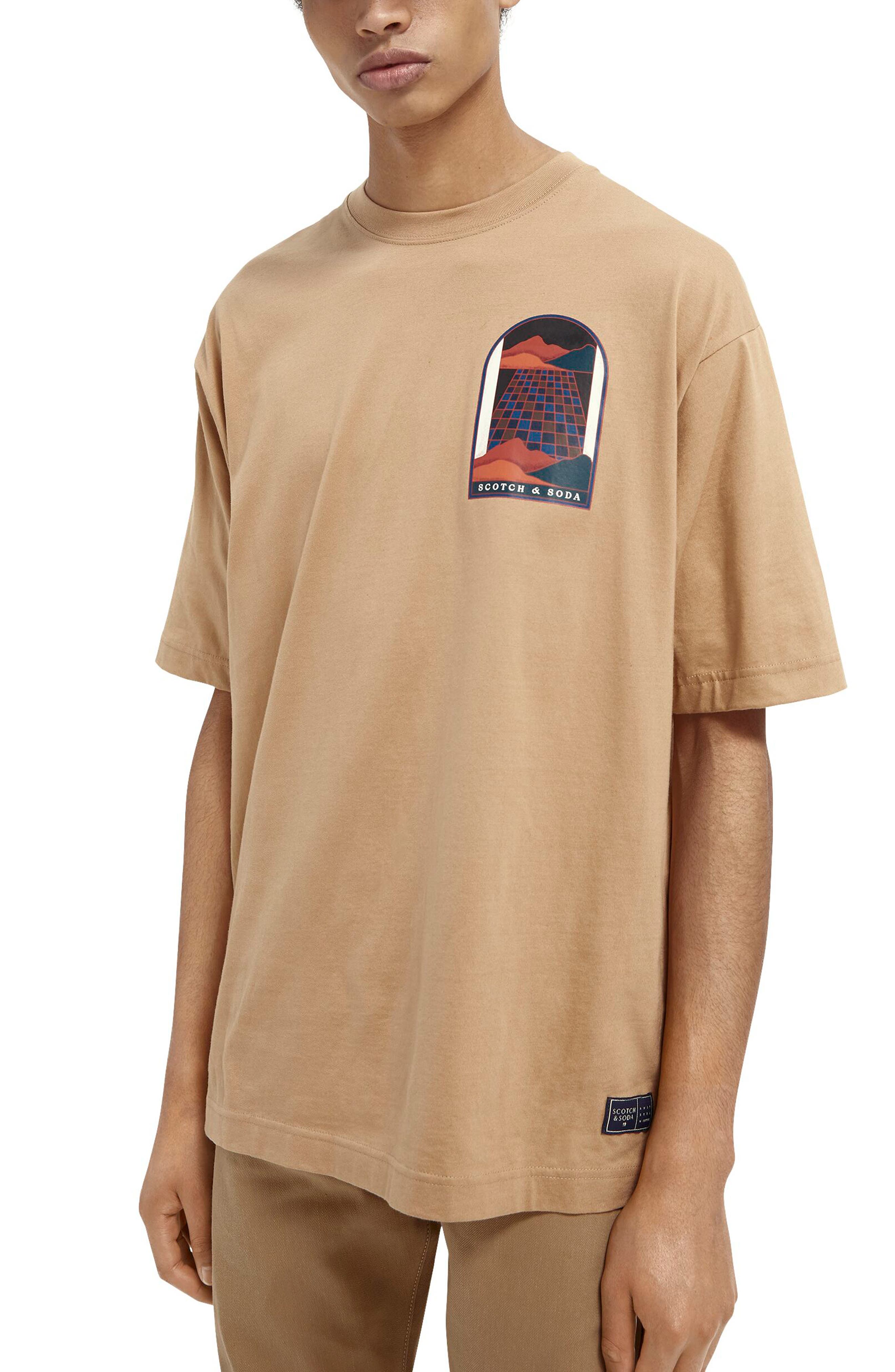 sand color graphic tee