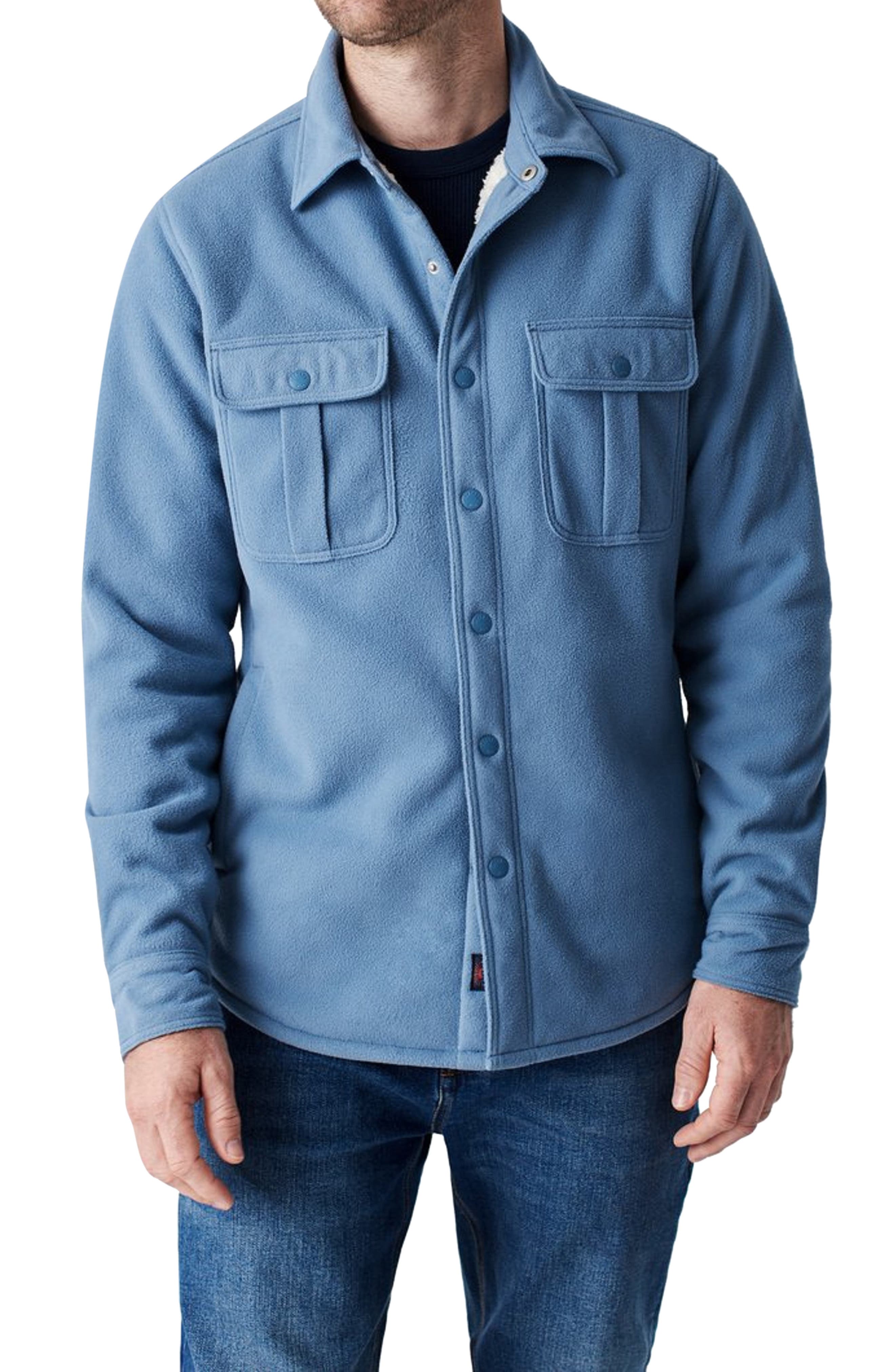 fleece lined denim shirt jacket