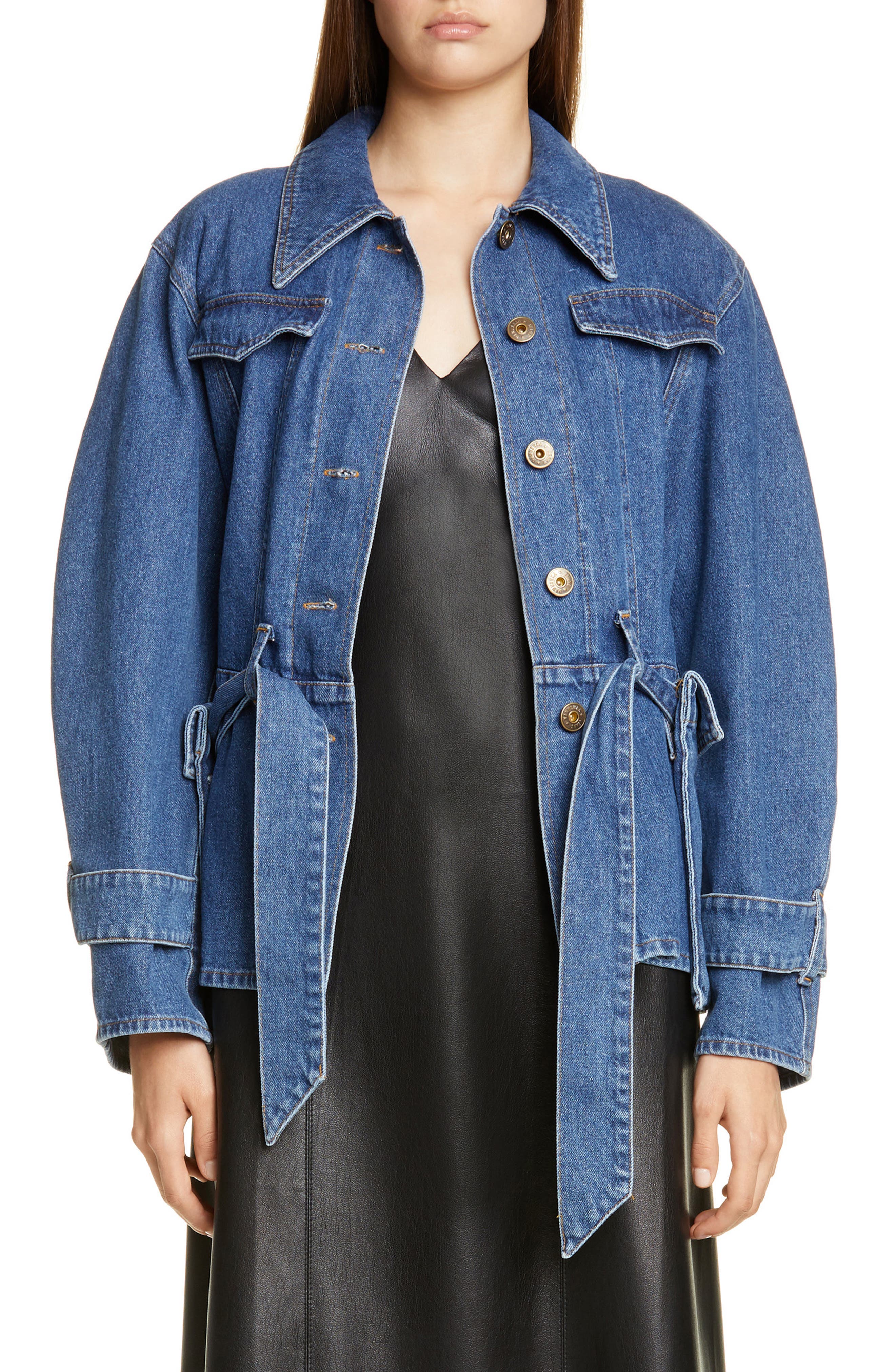 nanushka denim jacket