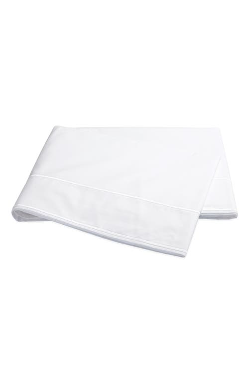 Matouk Ansonia 500 Thread Count Flat Sheet In White/white