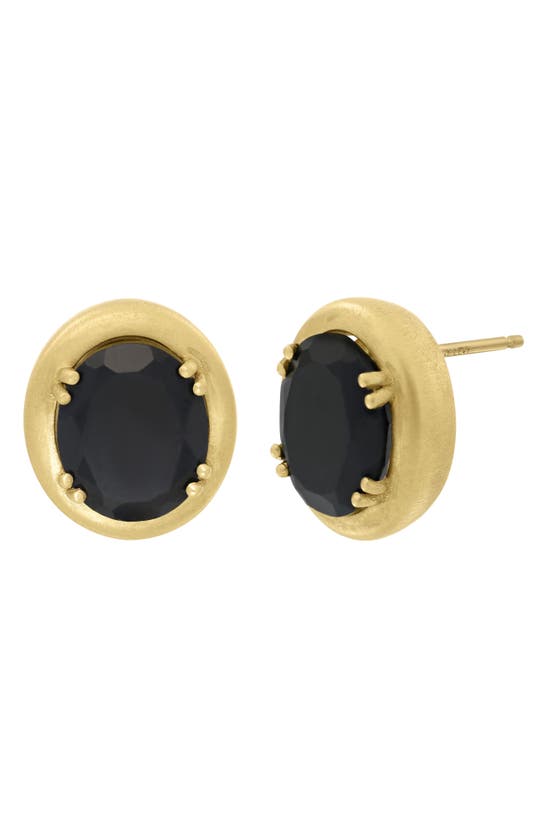 Bony Levy El Mar Oval Sapphire Stud Earrings In 18k Yellow Gold