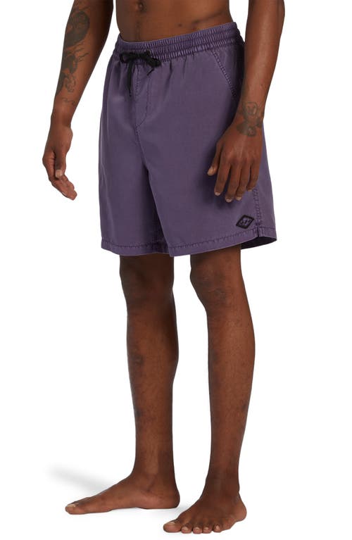 Shop Billabong All Day Layback Swim Trunks In Purple Ash