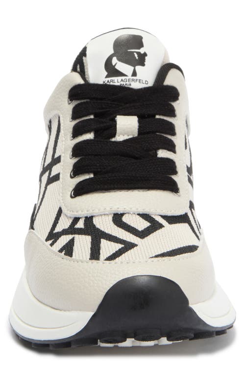 Karl Lagerfeld Paris Dallas Lace-up Sneaker In Soft White/black