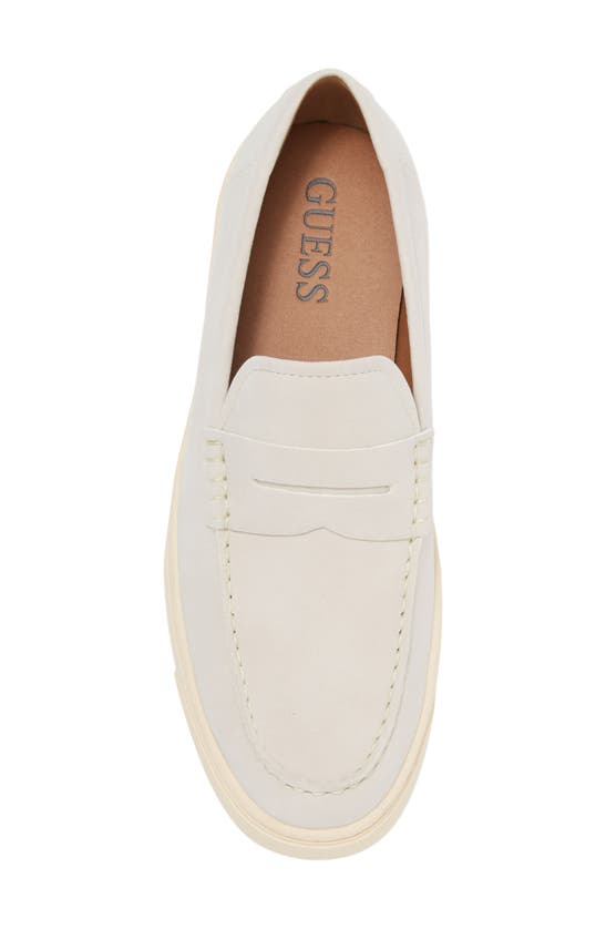 Shop Guess Grovel Penny Loafer In Light Grey