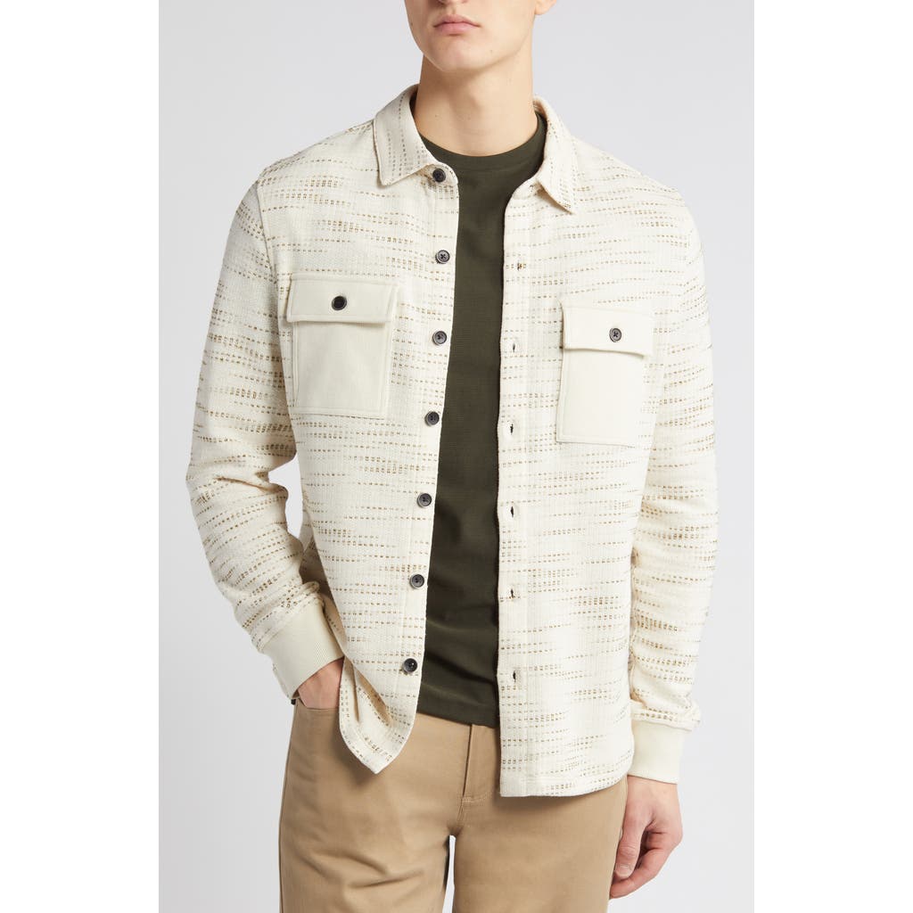 Robert Barakett Heller Button-up Overshirt In Cream