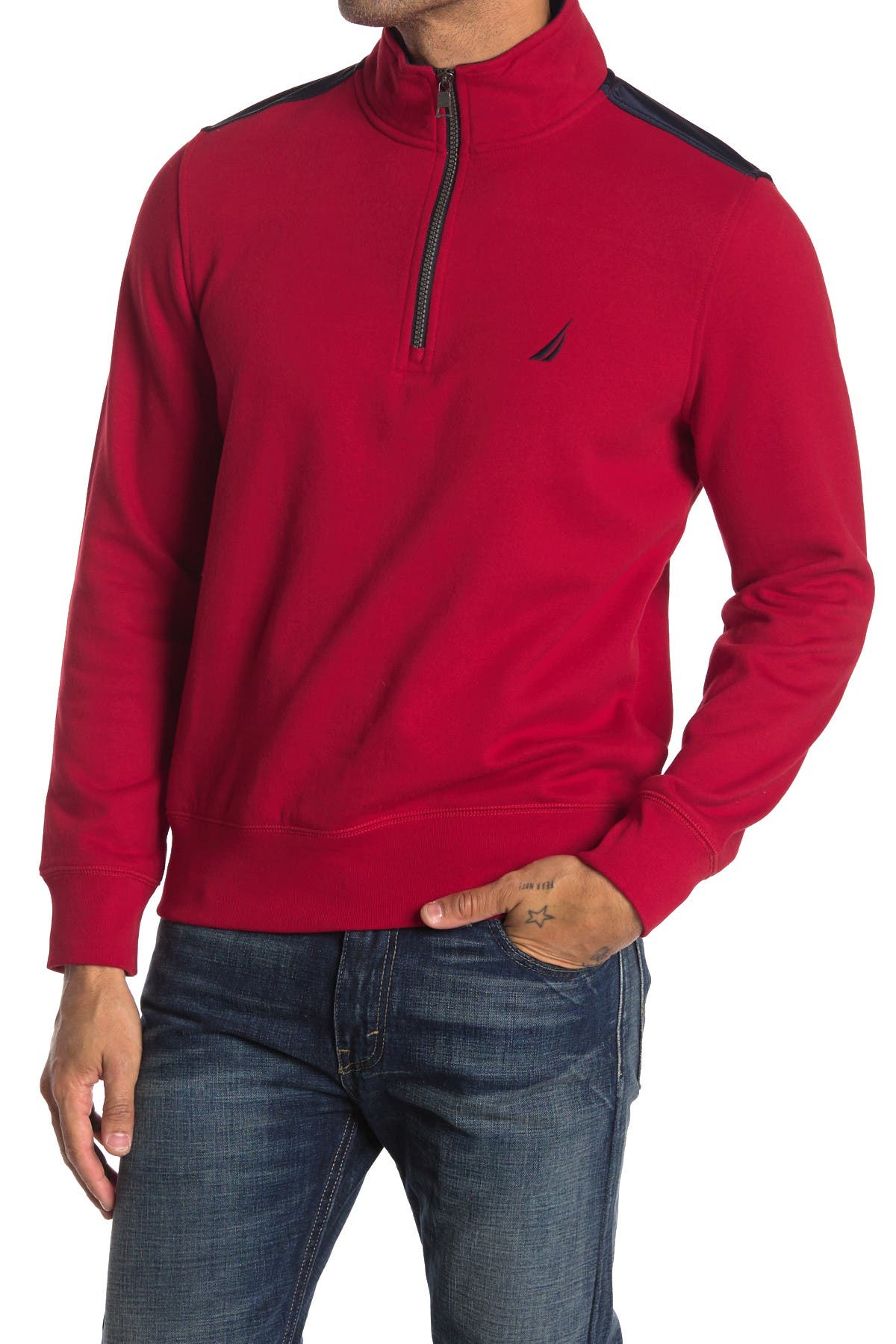 nautica half zip sweatshirt