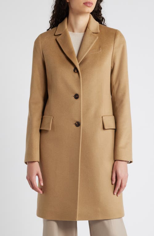 Shop Fleurette Lee Longline Cashmere Coat In Camel