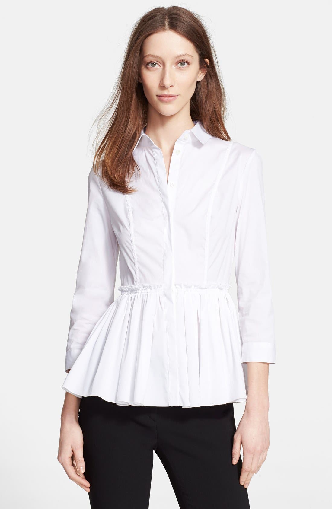 Burberry London Poplin Peplum Shirt Nordstrom