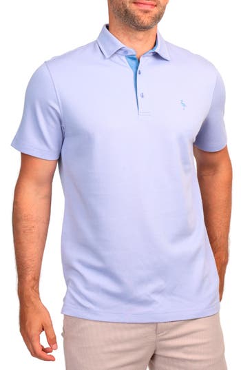 Tailorbyrd Solid Polo In Peri Blue
