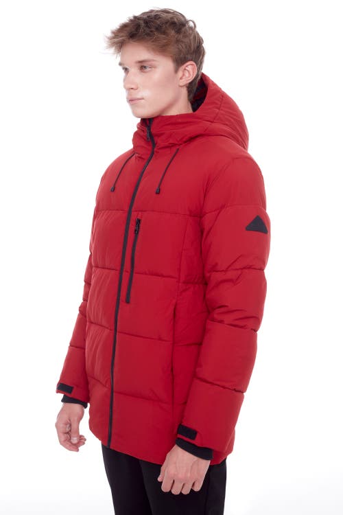 Alpine North Banff Men's Vegan Down (recycled) Mid-weight Quilted Puffer Jacket In Deep Red