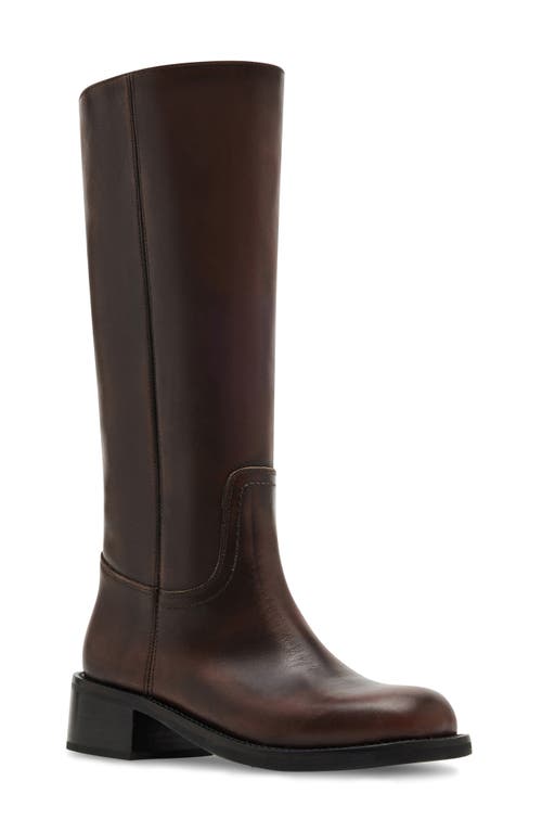 Steve Madden Riggs Knee High Boot in Brn Distre 