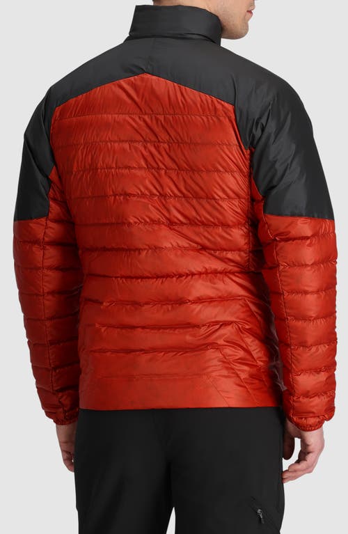 Shop Outdoor Research Helium 800 Fill Power Down Jacket In Jupiter/storm