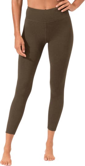 Tahari Sport Active Ribbed High Waisted Stretch Leggings With