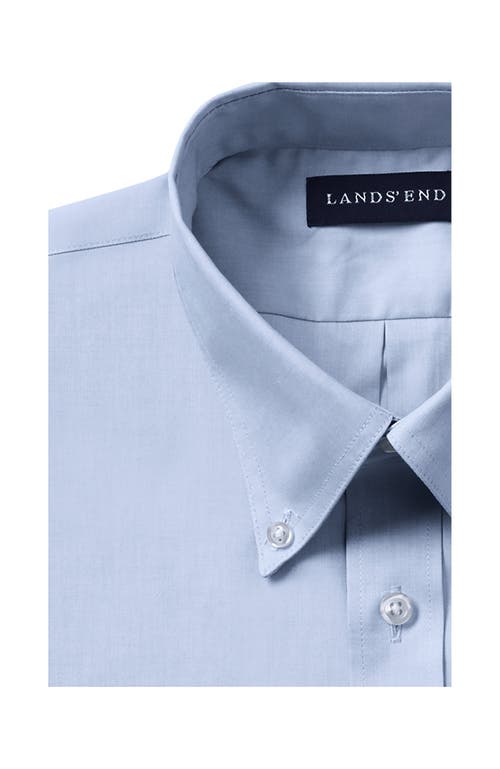 LANDS' END LANDS' END SCHOOL UNIFORM BOYS LONG SLEEVE NO IRON PINPOINT DRESS SHIRT