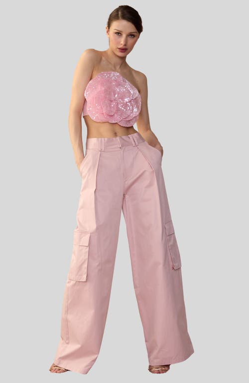 Shop Cynthia Rowley Marbella Cotton Cargo Pant In Pink