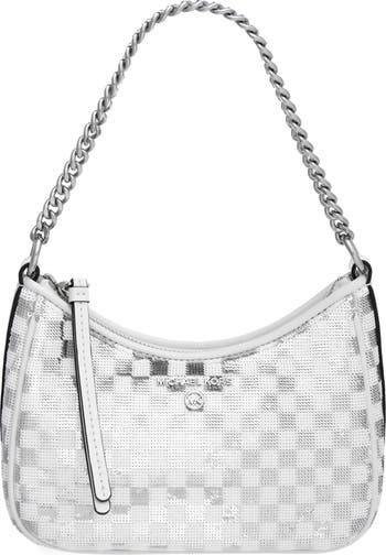 MICHAEL KORS: Michael Marylin bag in coated fabric with all over monogram -  Cream