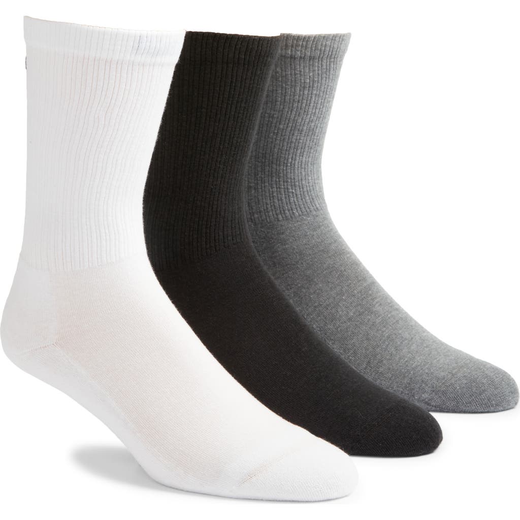 Bn3th 3-pack Classic Crew Socks In Black/grey/white 3 Pack