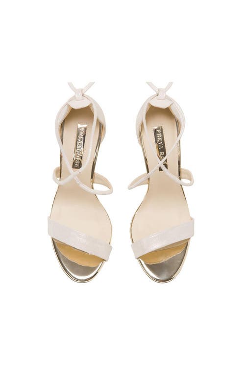 Freya Rose Flora Ankle Strap Pearl Heel In Ivory