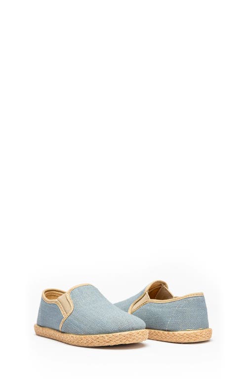 CHILDRENCHIC Kids' Linen Slip-On Sneaker in Blue at Nordstrom, Size 13Us