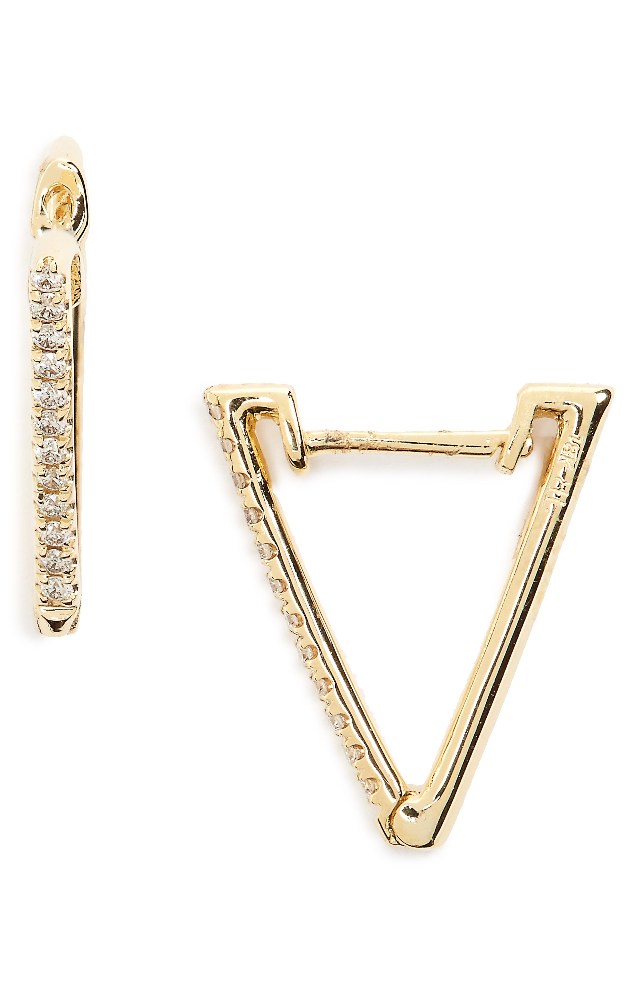 Bony Levy Diamond Triangle Hoop Earrings (Nordstrom