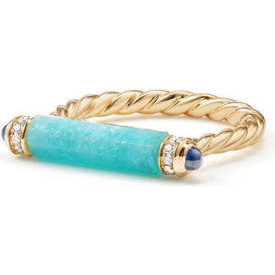David Yurman Barrels Ring With Diamonds In 18K Gold