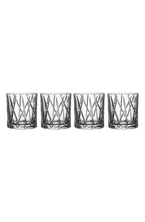 Orrefors City Set of 4 Crystal Old Fashioned Glasses in Clear at Nordstrom