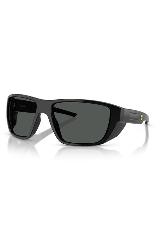 Shop Scuderia Ferrari 61mm Rectangular Sunglasses In Black