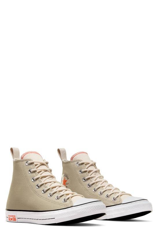 Converse Gender Inclusive Chuck Taylor® All Star® High Top Sneaker In Beach Stone/ Natural Ivory