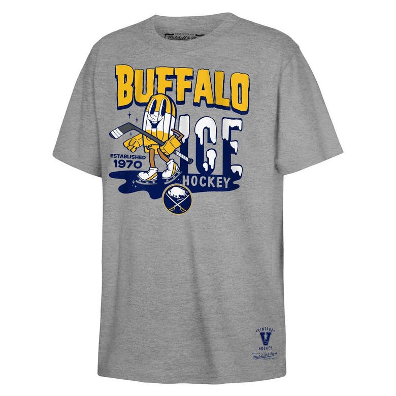 Mitchell & Ness Kids' Youth  Gray Buffalo Sabres Popsicle T-shirt
