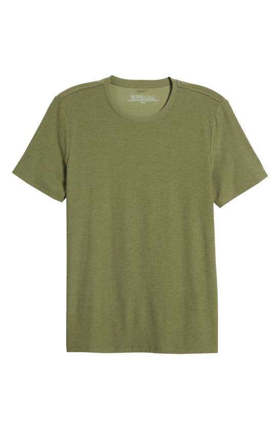 Shop Beyond Yoga Always Beyond 2.0 T-shirt In Moss Green Heather