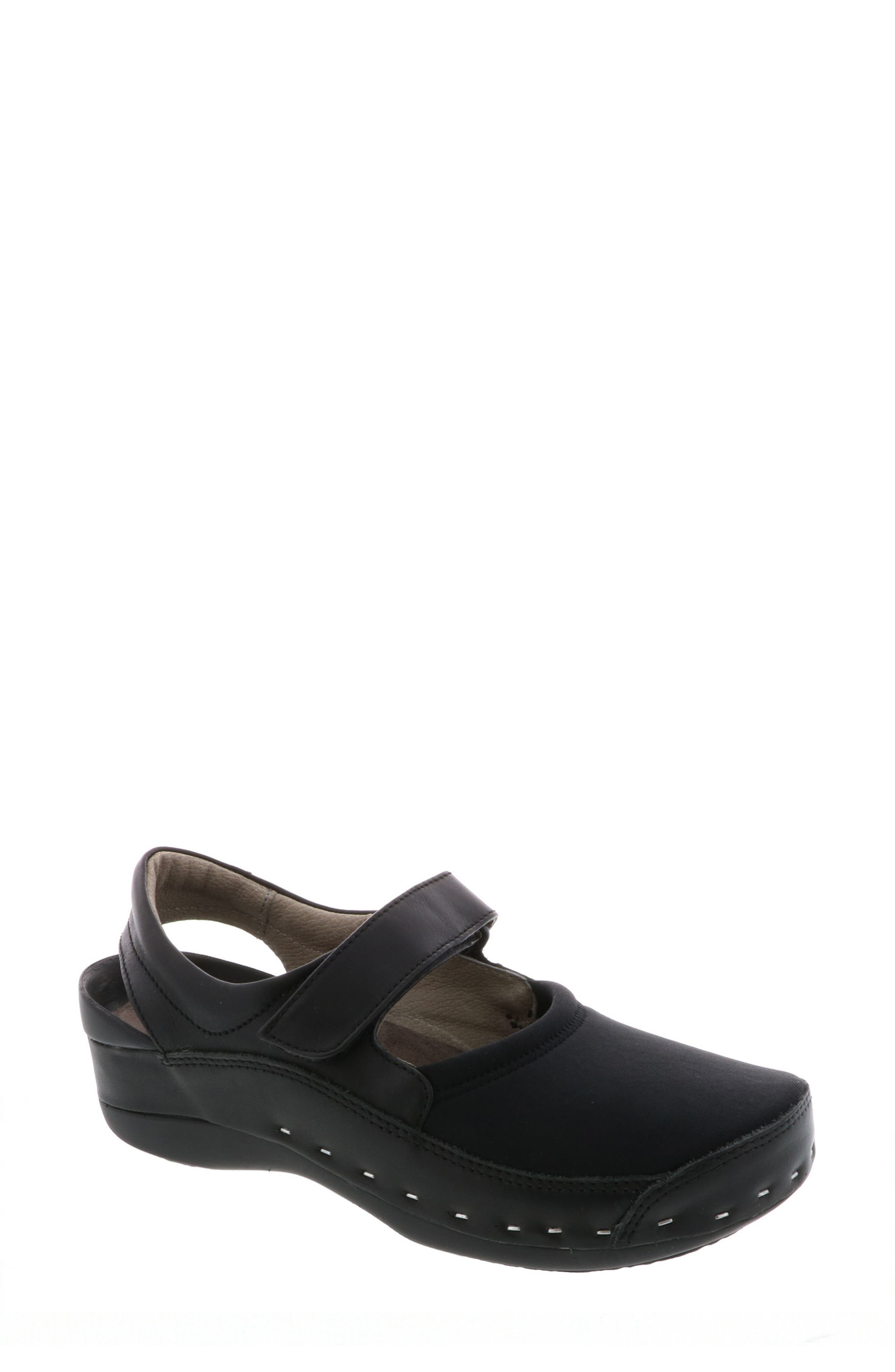 Wolky Ankle Strap Clog, Black
