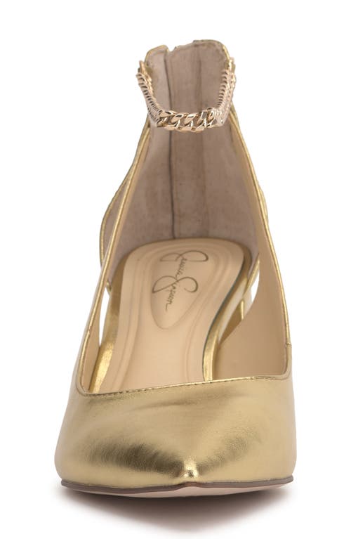 JESSICA SIMPSON JESSICA SIMPSON SYLAN CHAIN ANKLE STRAP POINTED TOE PUMP