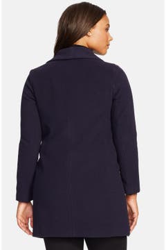 Lauren Ralph Lauren Tab Front Asymmetrical Wool Blend Coat (Plus Size ...