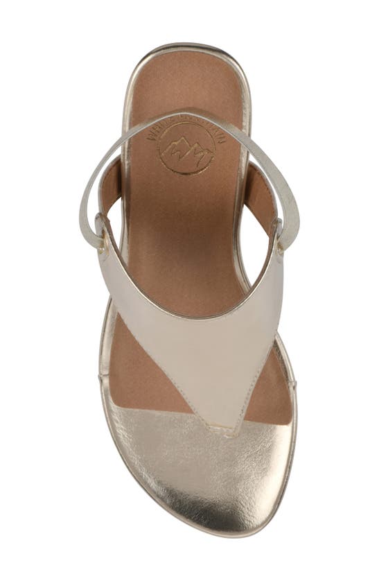 White Mountain Footwear All Dres Wedge Sandal In Gold/ Smooth
