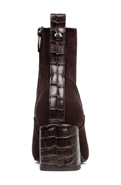 Shop Donald Pliner Niri Bootie In Dark Brown