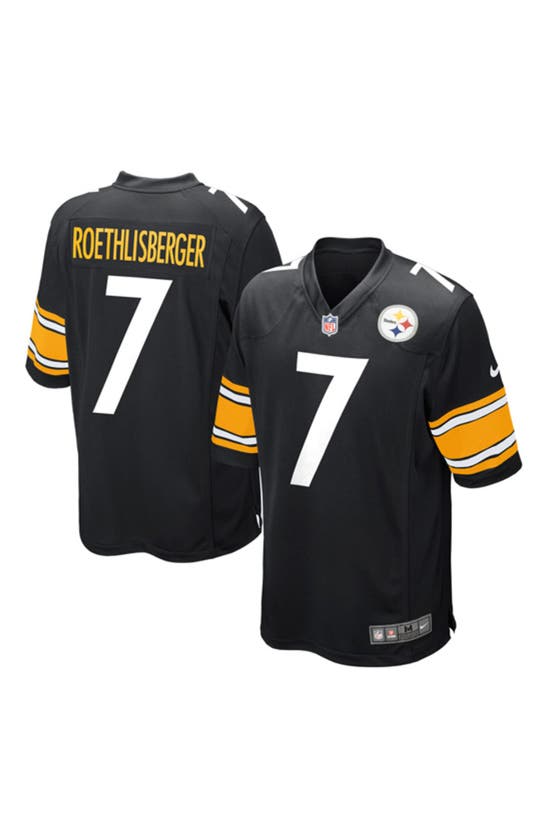 Men's Pittsburgh Steelers Ben Roethlisberger Nike Black Team Game Jersey