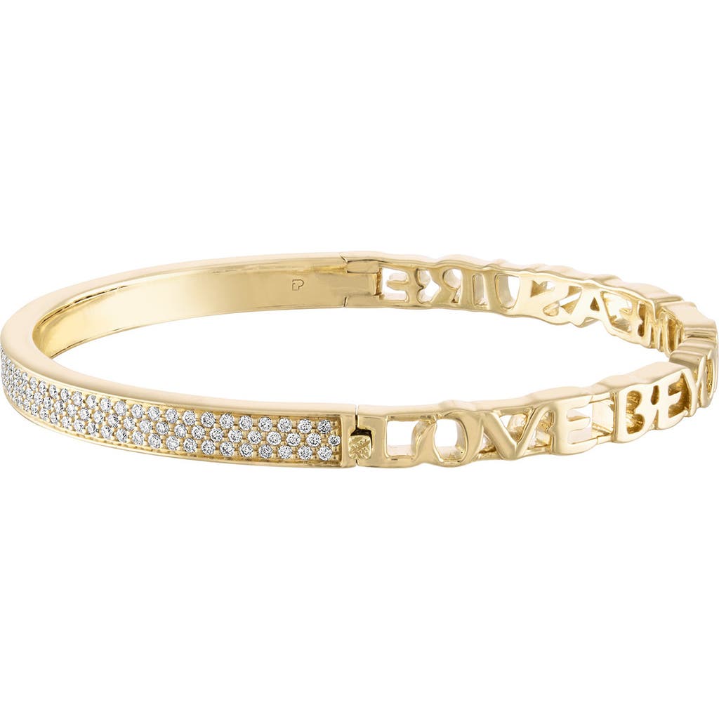 Eden Presley Love & Happiness Pavé Diamond Bangle In Love Luck & Happiness