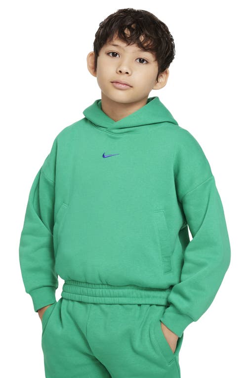 Shop Nike Kids' Basketball Hoodie In Stadium Green/blue Joy