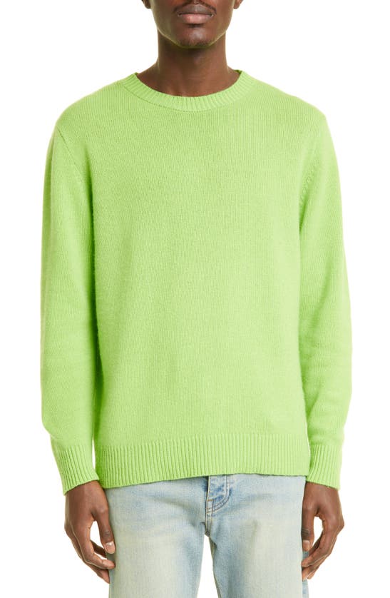 The Elder Statesman Simple Unisex Cashmere Sweater In Caterpillar